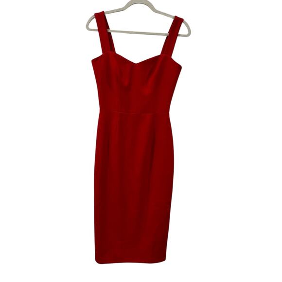 Dress The Population Nicole Sweetheart Sheath Dress In Garnet - Picture 4 of 7
